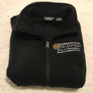 NWT Kennesaw State University black zip up fleece vest (multiple)